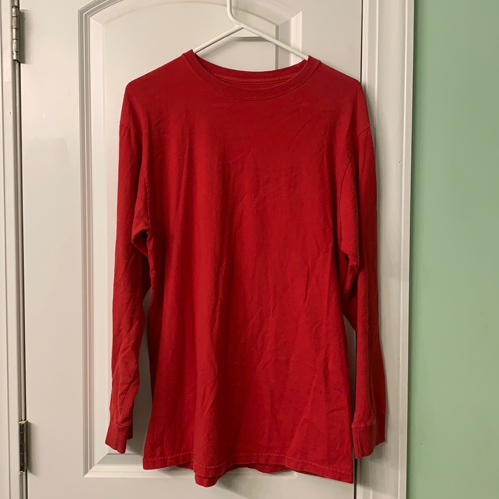 Medium Jerzes long sleeve red shirt. $4